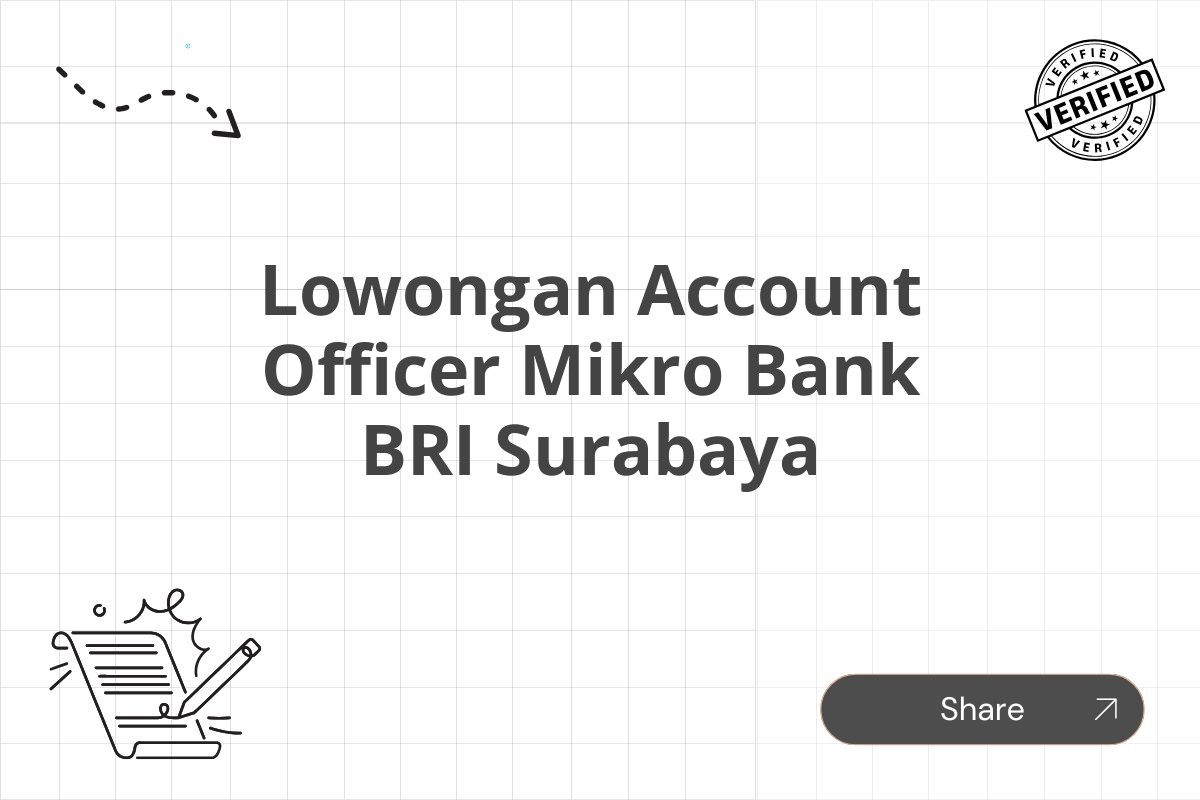 Lowongan Account Officer Mikro Bank BRI Surabaya
